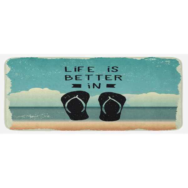 East Urban Home Flip Flop Kitchen Mat Wayfair